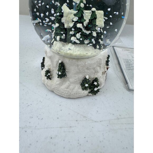 Thomas Kinkade Victorian Christmas Snowglobe With Certificate Of Authenticity - Picture 4 of 10